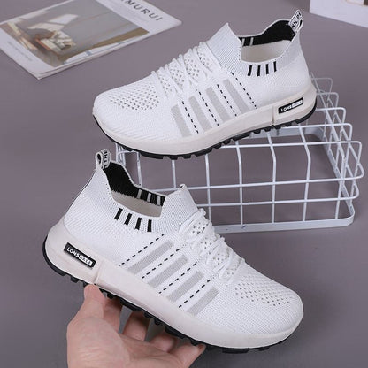 Damen Sportsneaker Leicht Atmungsaktiv Flexibel Laufschuhe
