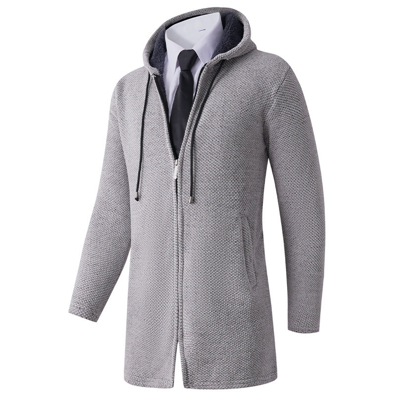 Herren Hoodie-Jacke Lässig Mit Kapuze Reißverschluss - BerlinGlamour