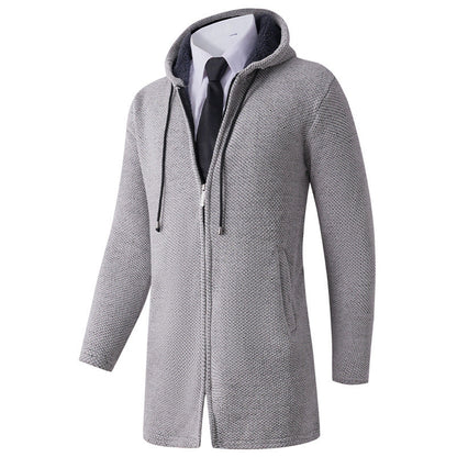 Herren Hoodie-Jacke Lässig Mit Kapuze Reißverschluss - BerlinGlamour