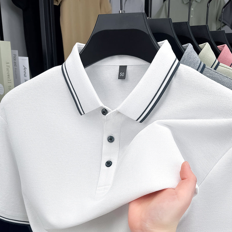 Herren Poloshirt Sportlich Modern Piqué-Stoff
