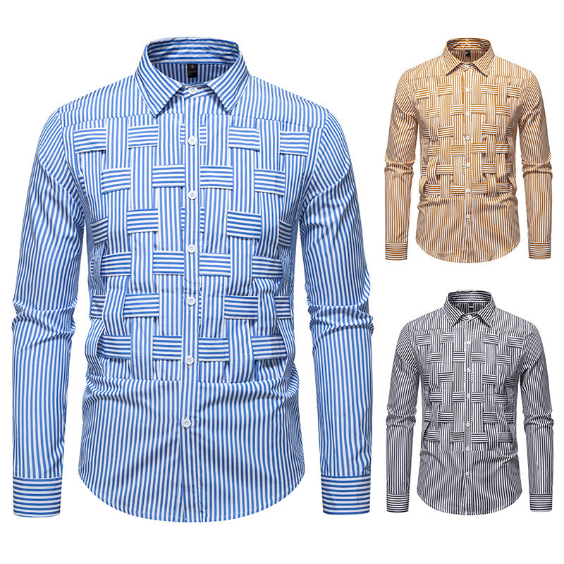 Herren Langarmhemd Moderner Mustermix Berlin Style - BerlinGlamour