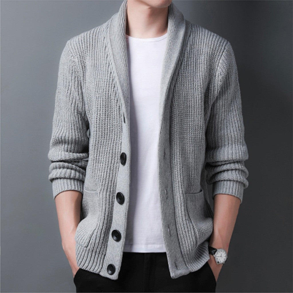 Herren Strickjacke Klassisch Elegante Taschen