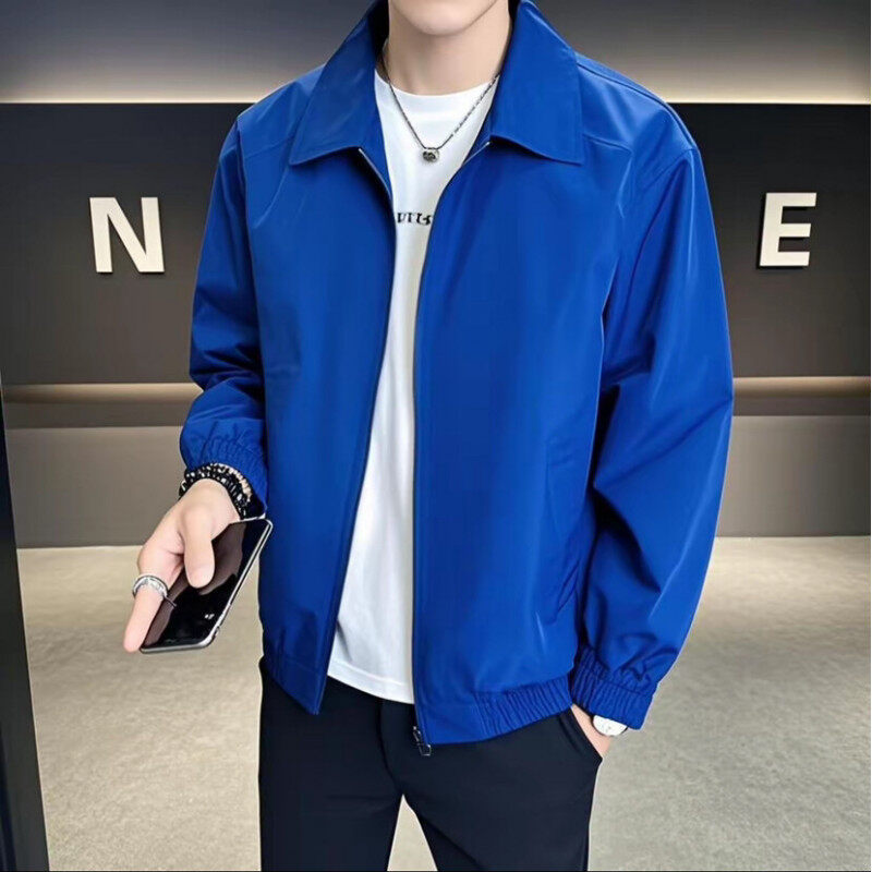 Herren leichtgewichtige Freizeitjacke mit elastischem Bund und praktischen Taschen BerlinGlamour.