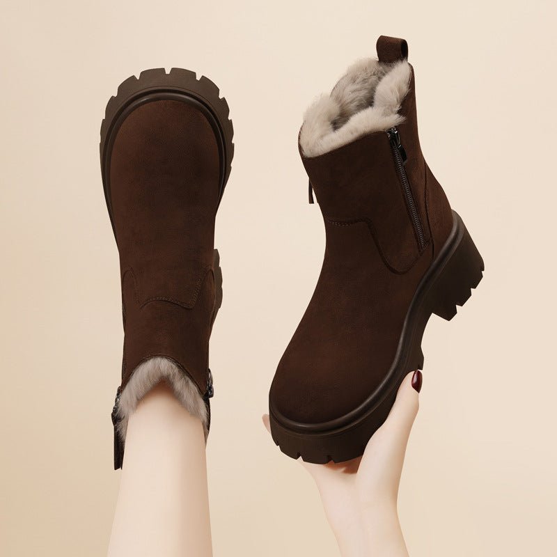 Damen Winterstiefel Kuschelig Warm mit Rutschfester Sohle