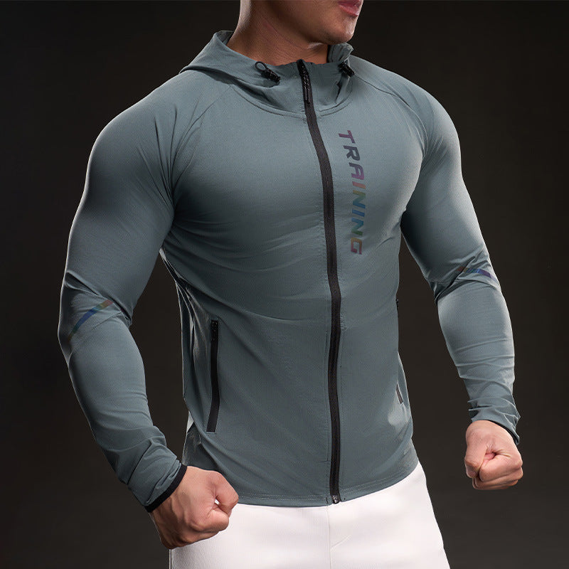 Herren Trainingsjacke Leicht Atmungsaktiv Mit Taschen
