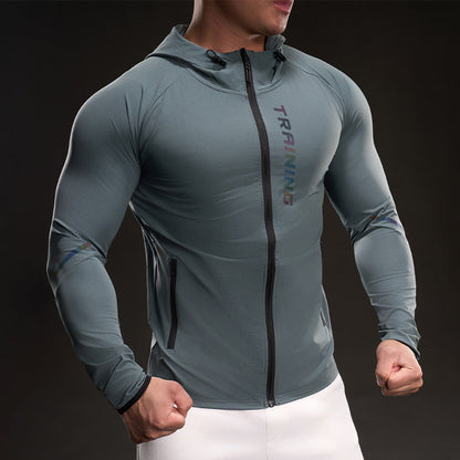 Herren Trainingsjacke Leicht Atmungsaktiv Mit Taschen