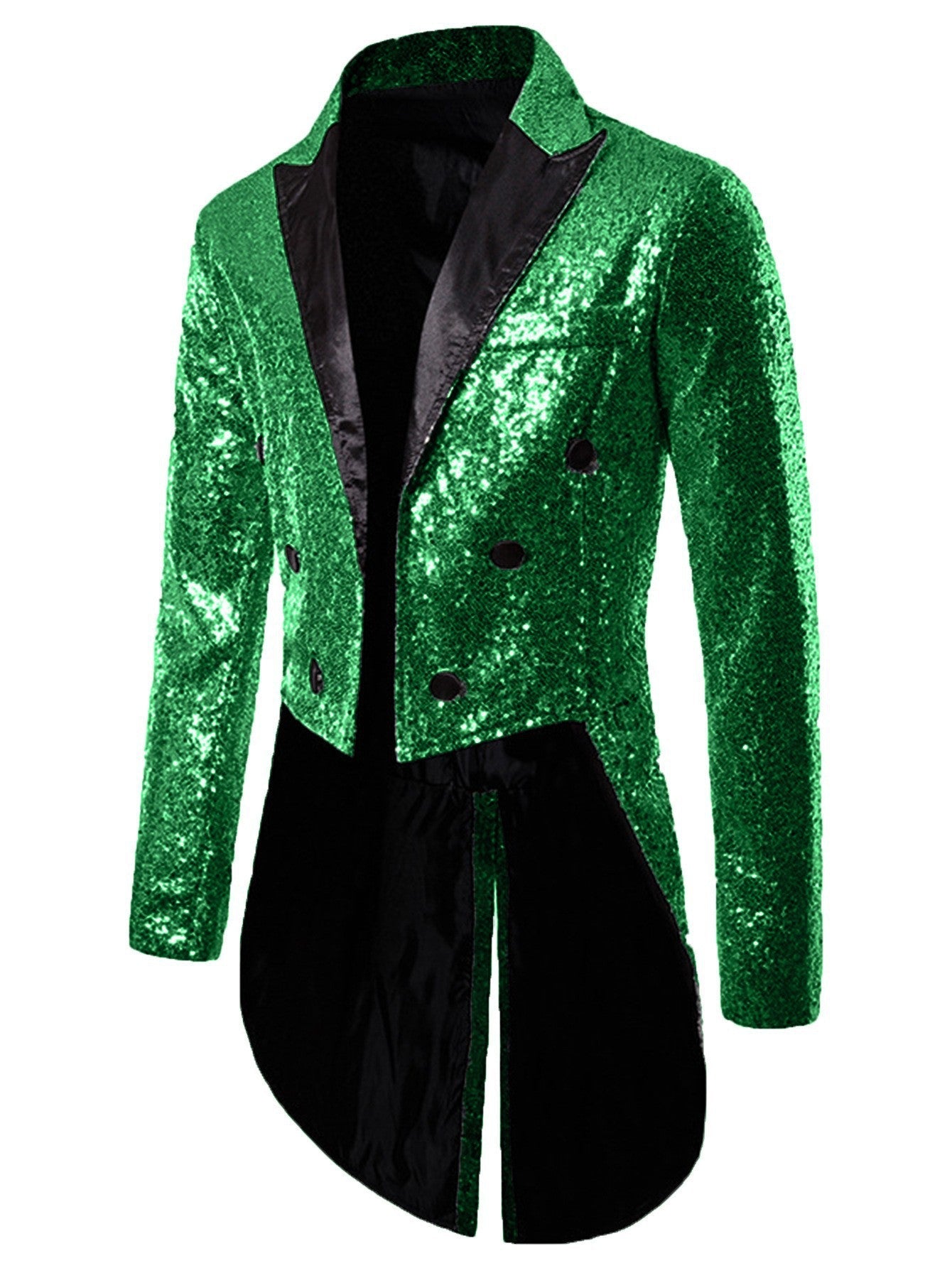 Abendblazer Herren Glitzer Effekt Schwarz Elegant