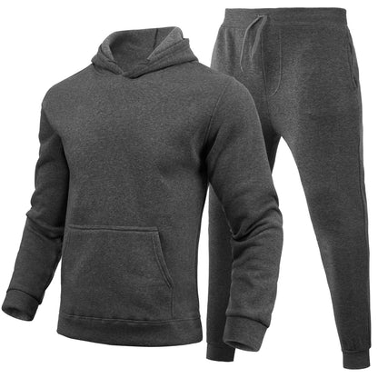 Herren Sportanzug Bequem Kapuze Elastisch Schwarz