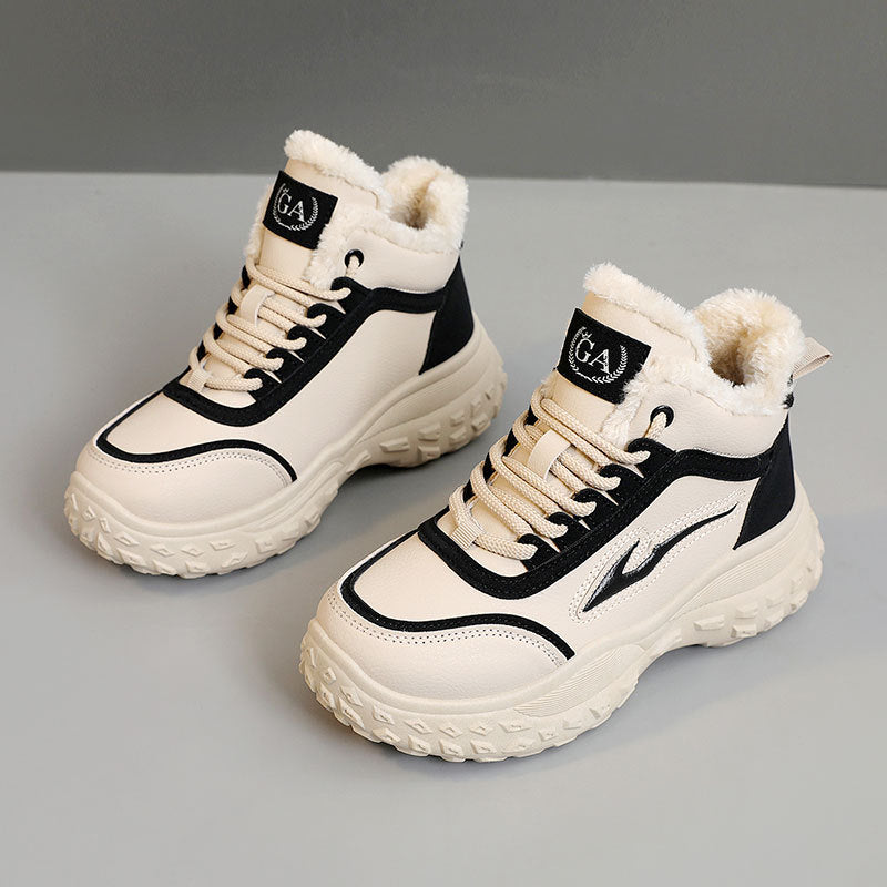 Damen Sneaker Hohe Sportschuhe Kuschelig Rutschfest