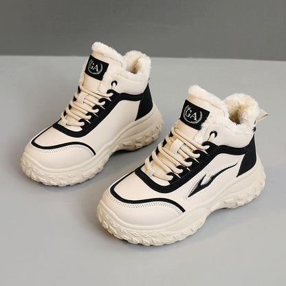 Damen Sneaker Hohe Sportschuhe Kuschelig Rutschfest