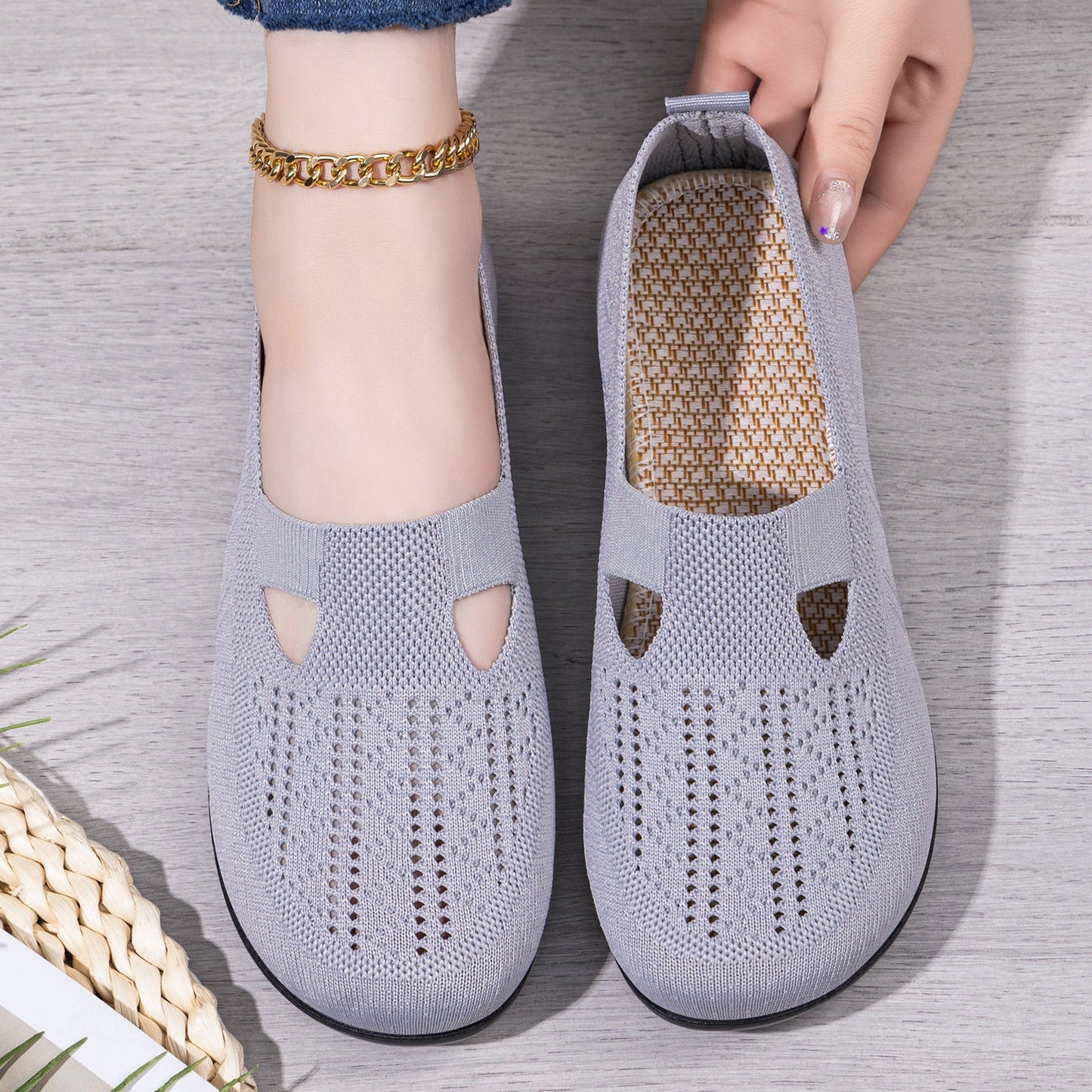 Damen Sandalen atmungsaktiv elastisch Komfort Schuhe - BerlinGlamour