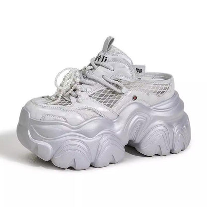 Damen Sneaker Sportlich Chunky Mesh Atmungsaktiv