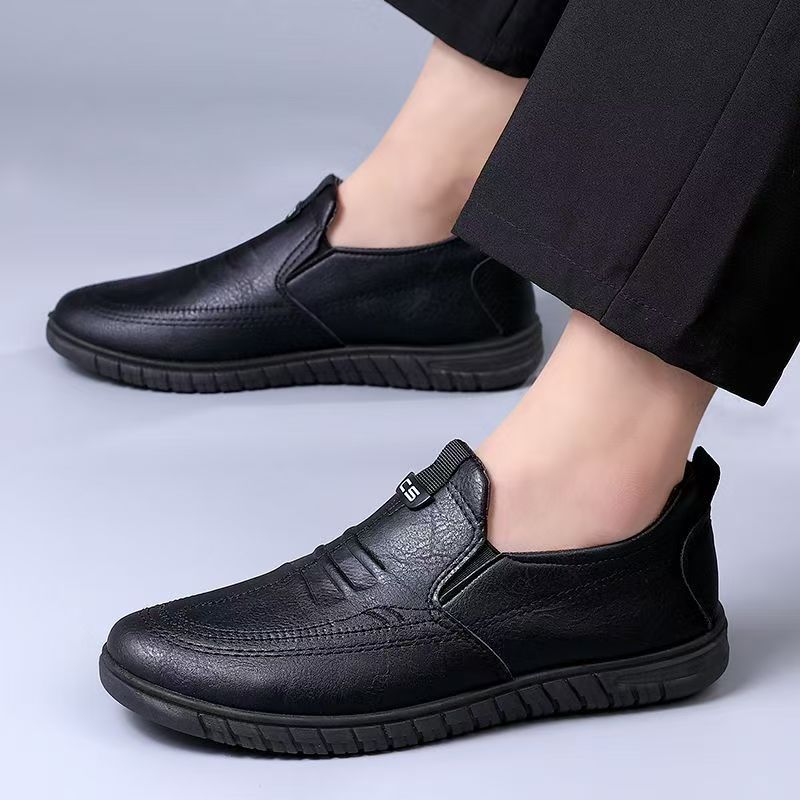 Elegante Damen Slipper Leder Schwarz Heidi Mode