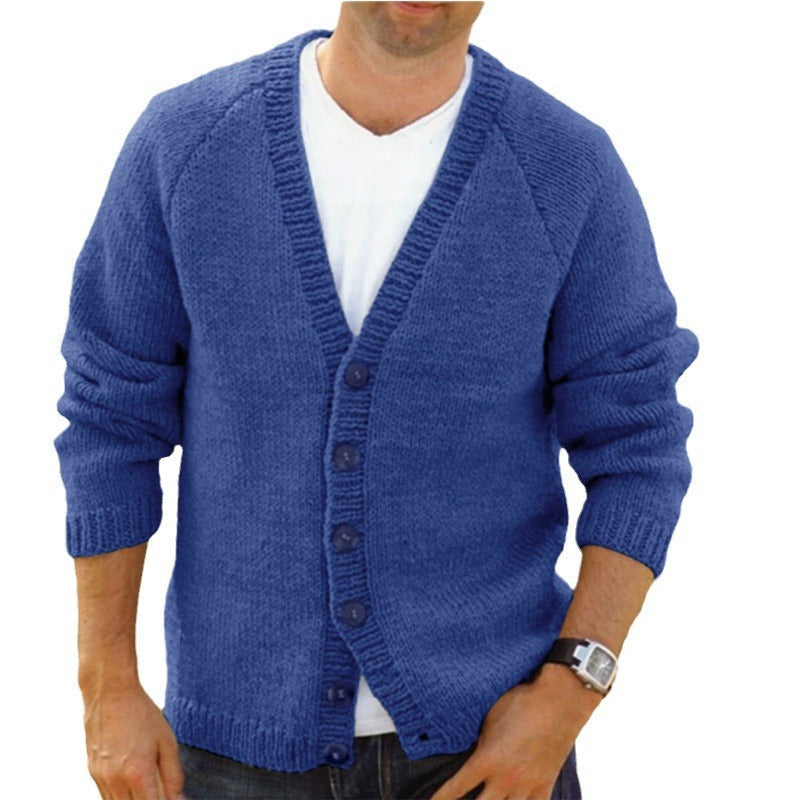 Herren Strickcardigan Gemütlich Modern mit V-Ausschnitt