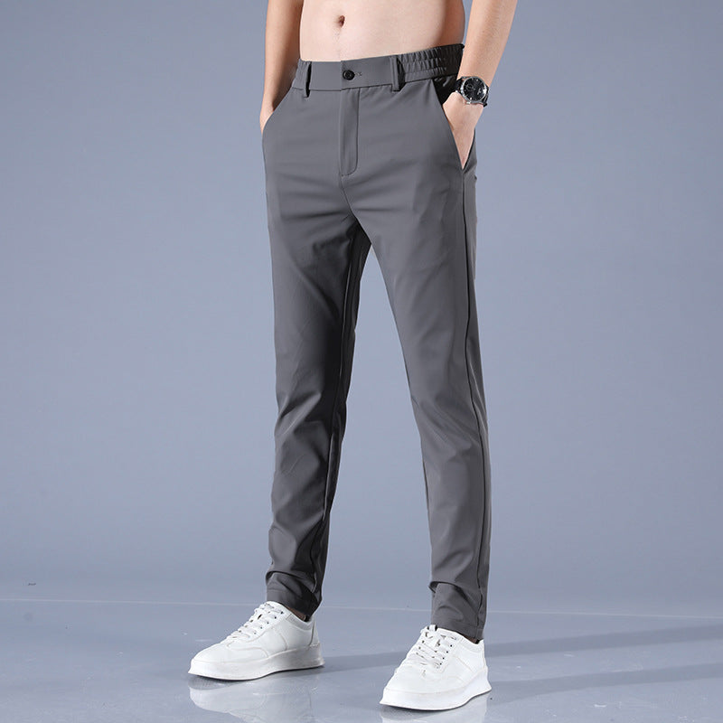 Herren Slim Fit Businesshose Elegant Schwarz