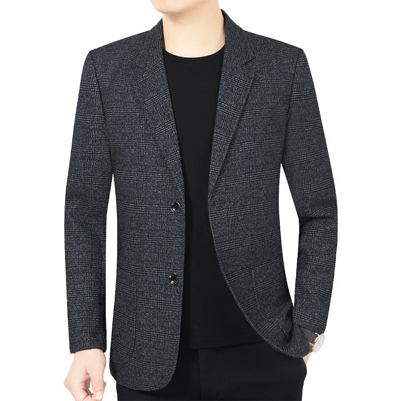 Herren Blazer Kariert Elegant Modern Slim Fit