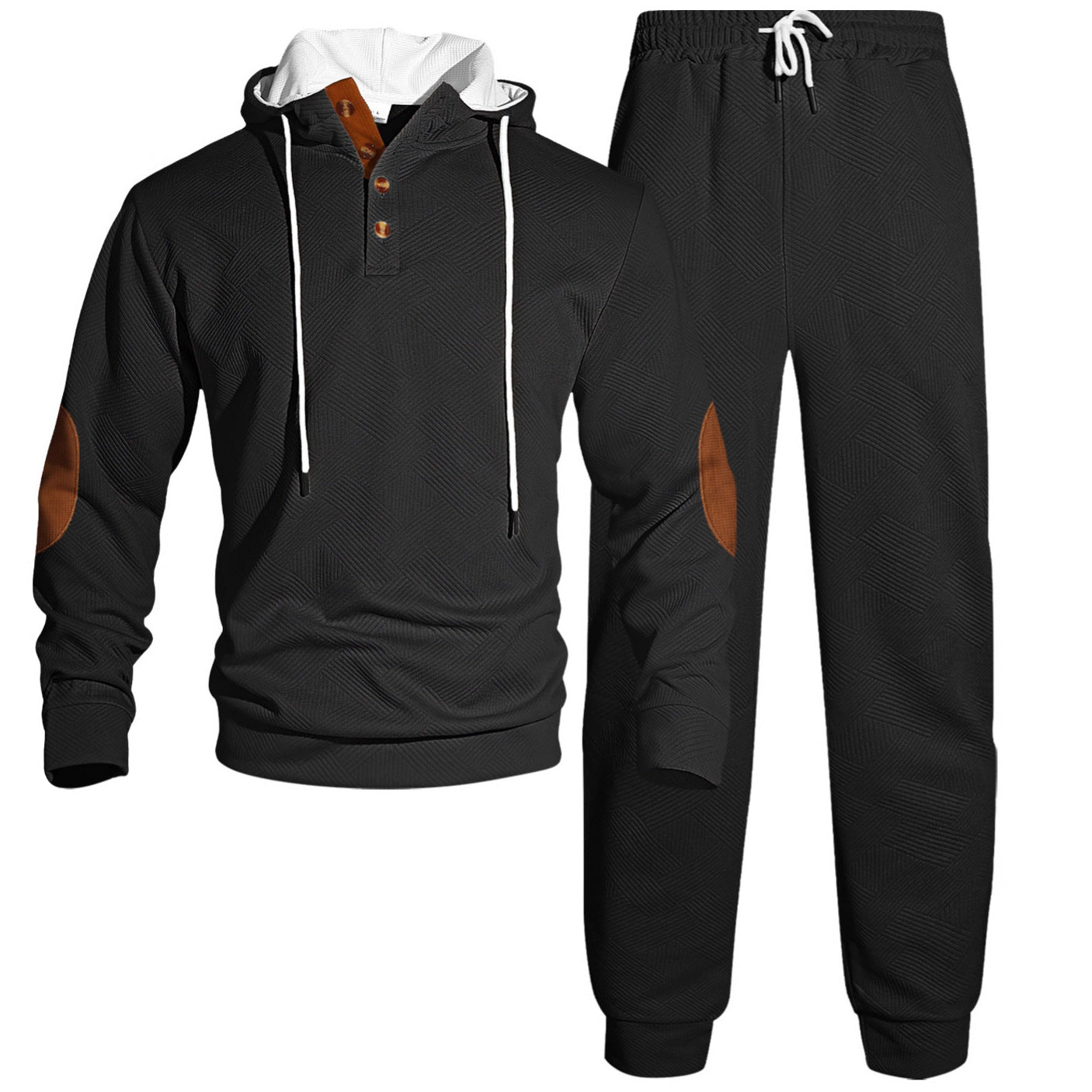 Herren Jogginganzug Set Modern mit Knopfverschluss Größe XL