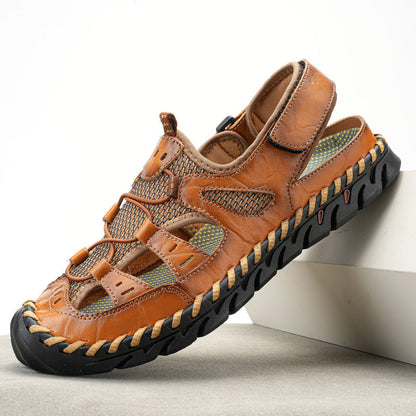 Damen Leder-Sandalen Sportlich Atmungsaktiv Rutschfest - BerlinGlamour