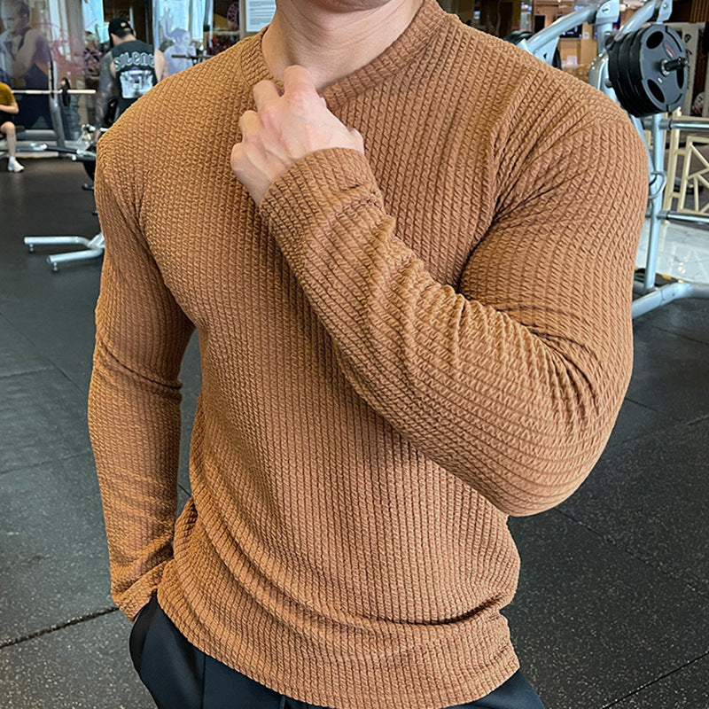 Herren Langarmshirt Strukturiert Modern Urban Style - BerlinGlamour