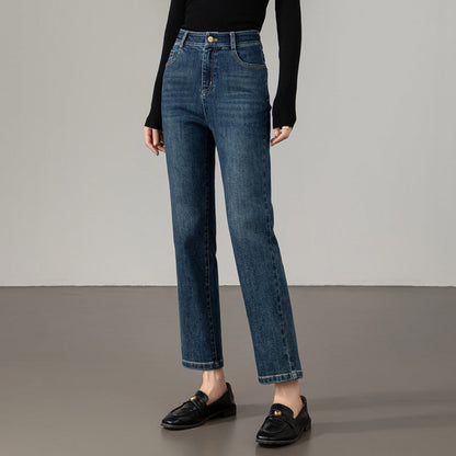 Damen Stoffhose Hochbund Elegant Slim
