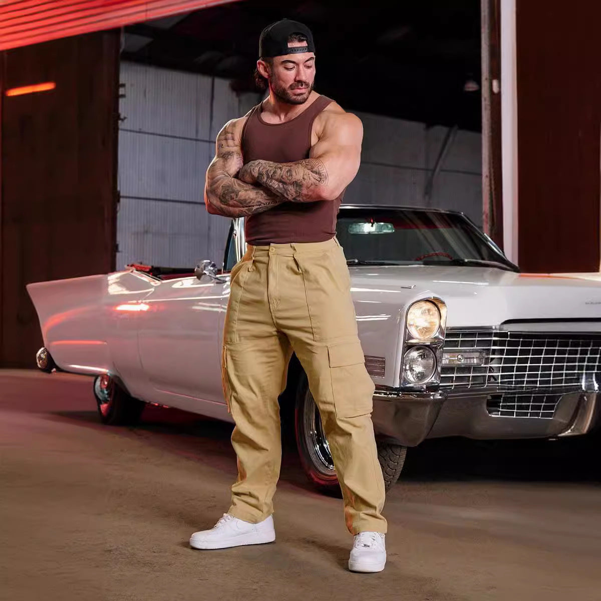 Herren Cargo-Hose Multifunktional Ergonomisch Bequem