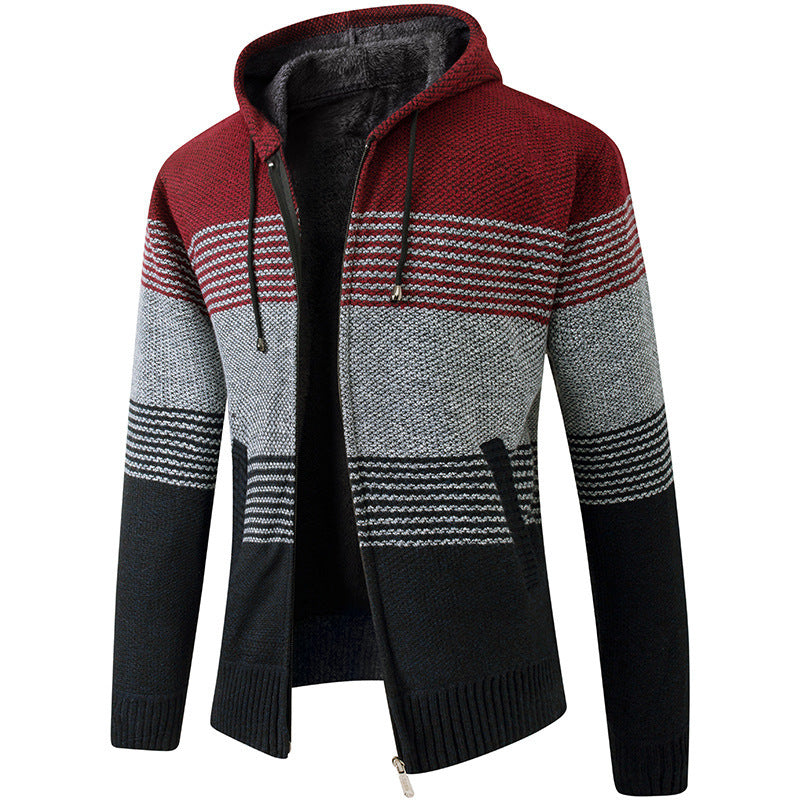Herren Strickjacke mit Kapuze und Taschen Modern Sportlich - BerlinGlamour