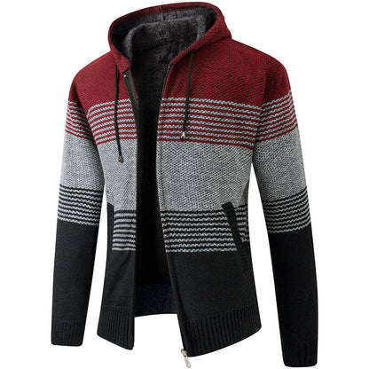 Herren Strickjacke mit Kapuze und Taschen Modern Sportlich - BerlinGlamour