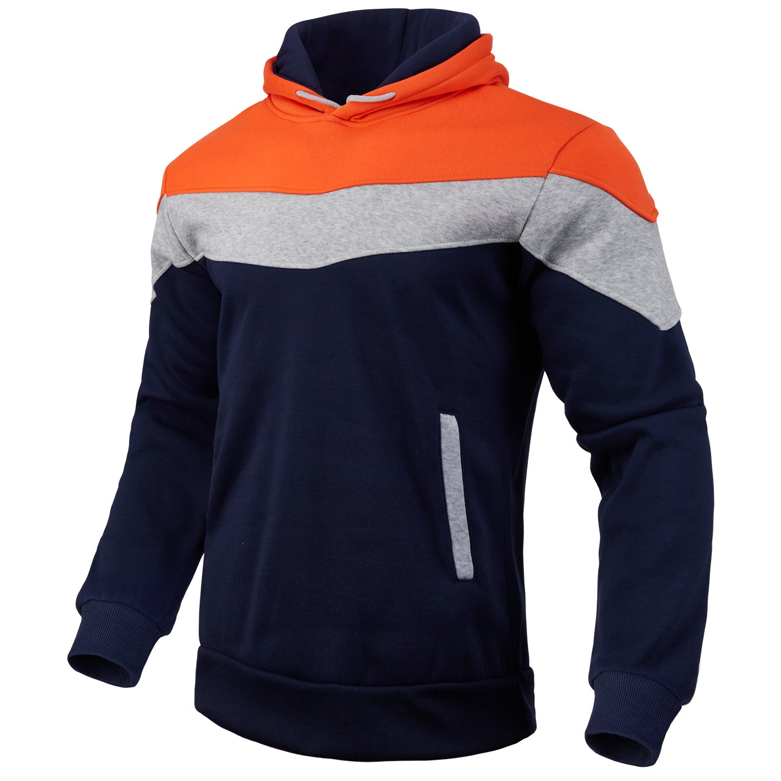 Herren Hoodie Sportlich Farbblock Design Modern - BerlinGlamour