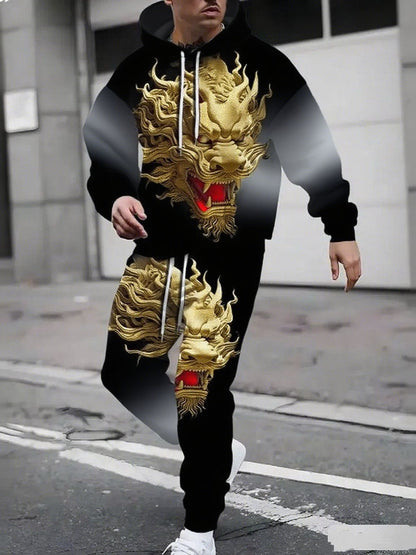 Herren Hoodie Set mit coolem Grafikdesign Berlin Streetwear
