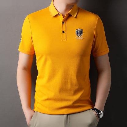 Herren Polohemd Elegantes Piqué Hemd mit Stickerei