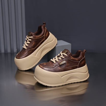 Damen Sneaker Hoch Plattform Schuhe Bequem