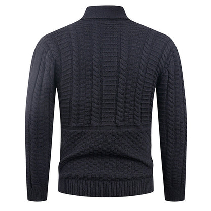 Herren Strickjacke Modern Schalkragen Knöpfe Elegант
