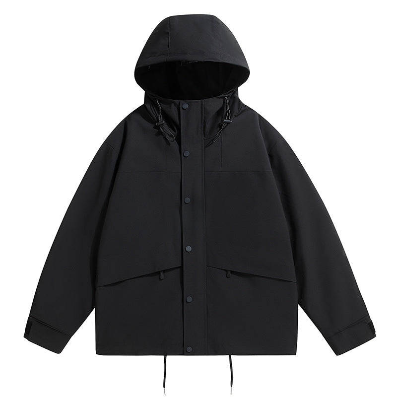 Herren Outdoor-Jacke Wasserdicht Mit Kapuze Funktionstextil