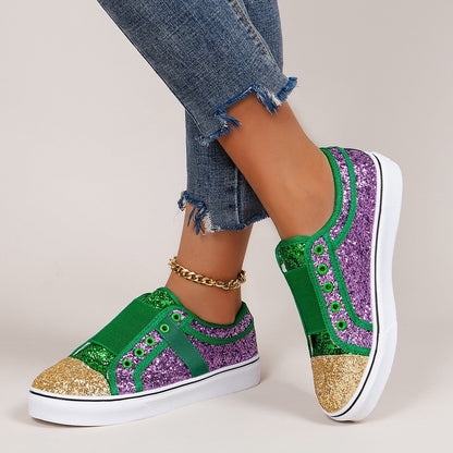 Damen Sneaker Glitzernde Slip On Schuhe Modisch