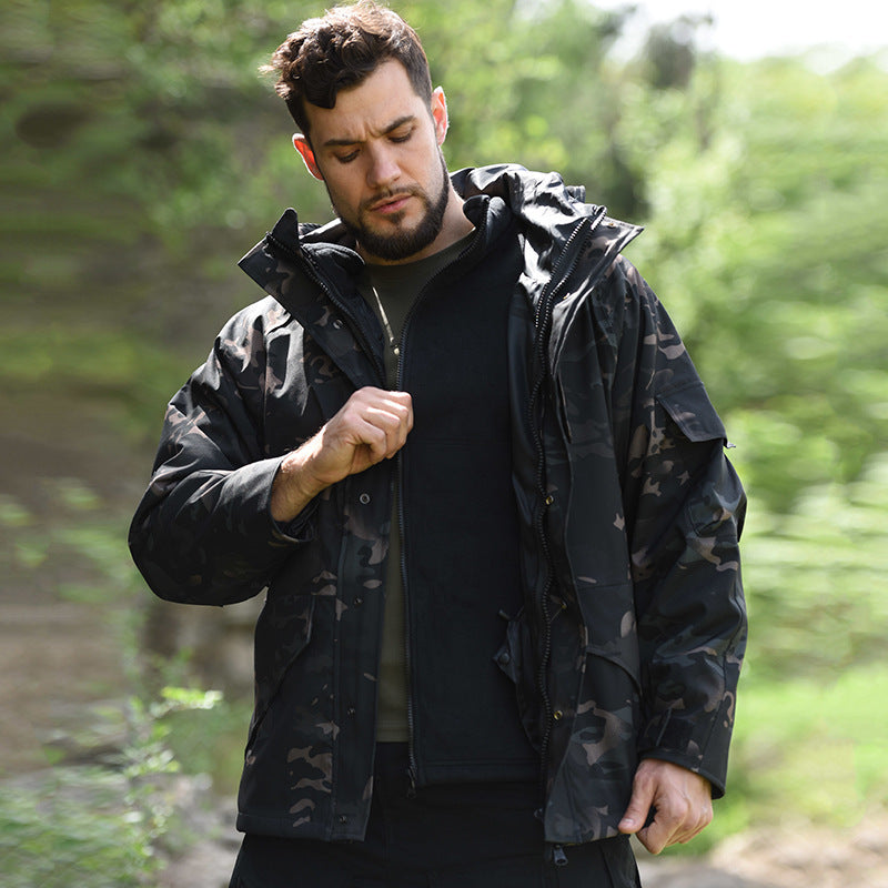 Wetterfeste Herrenjacke Camouflage Outdoor