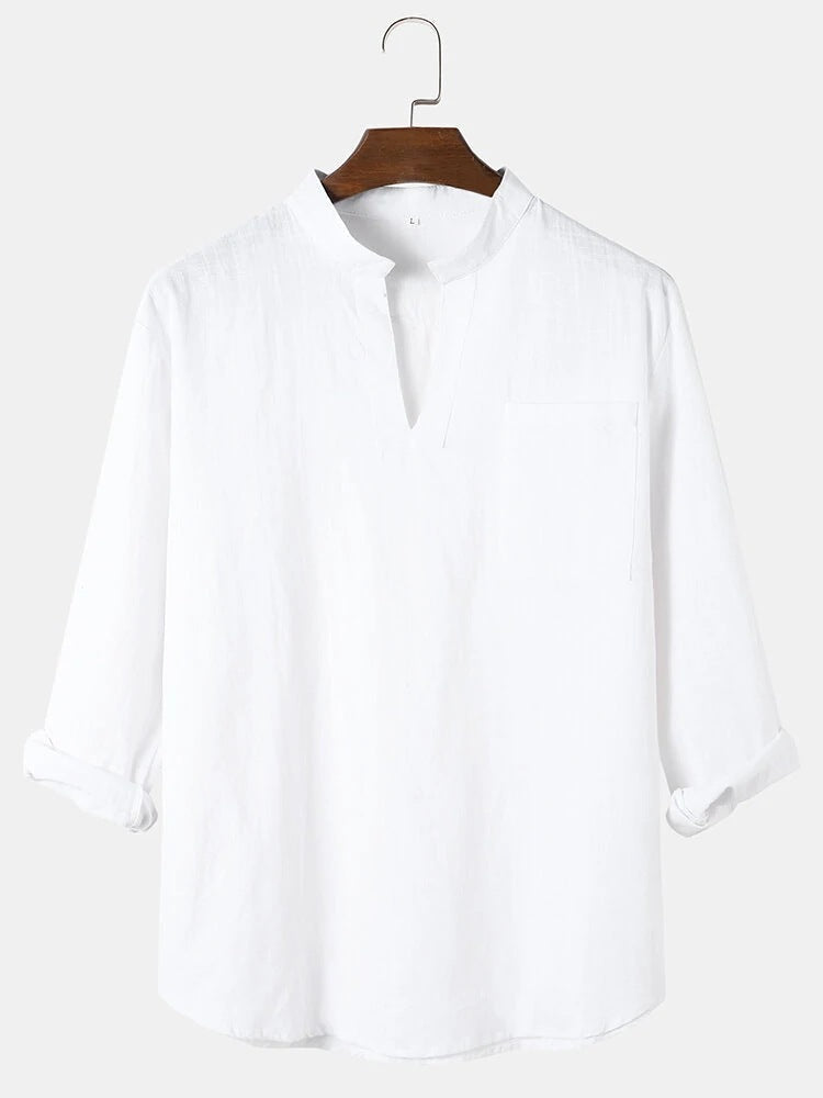 Herren Langarmhemd Elegant Lässig Modern