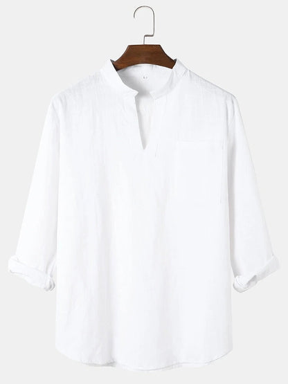 Herren Langarmhemd Elegant Lässig Modern