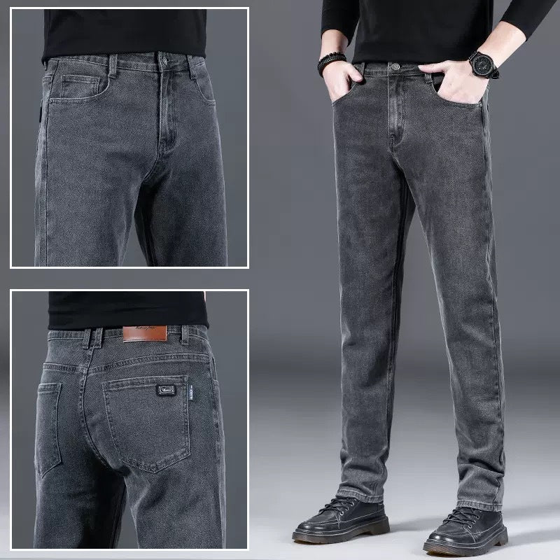 Herren Jeans Slim Fit Weich Denim Modern