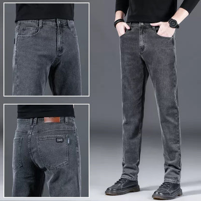 Herren Jeans Slim Fit Weich Denim Modern