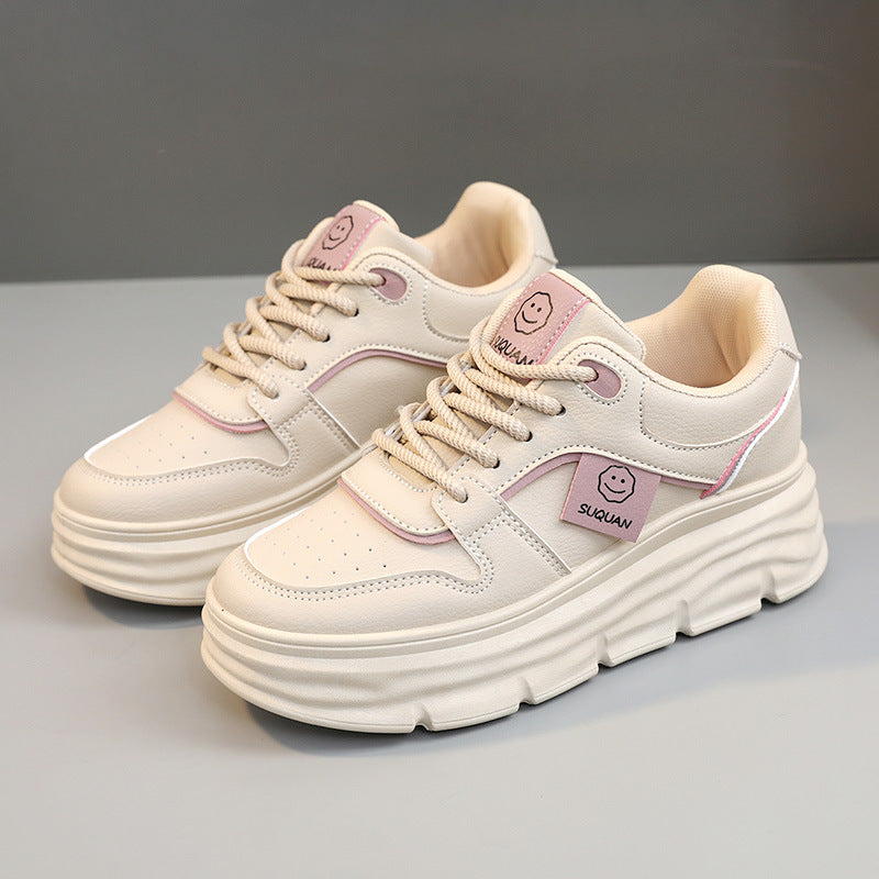 Damen Plateau Sneaker Hohe gepolsterte Sohle Komfort Schuhe