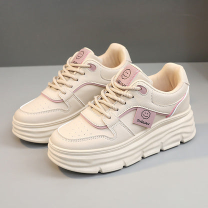 Damen Plateau Sneaker Hohe gepolsterte Sohle Komfort Schuhe