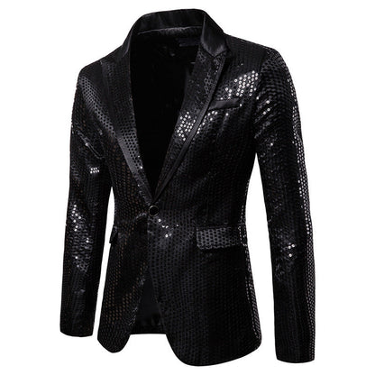 Herren Blazer mit Pailletten und Glitzerdesign
