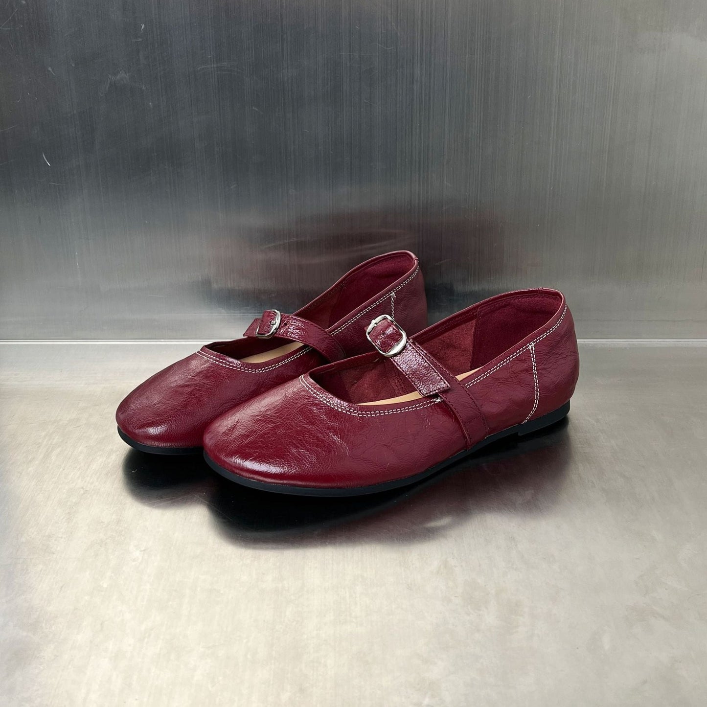 Damen Slipper Elegant Schnallenverschluss Warm