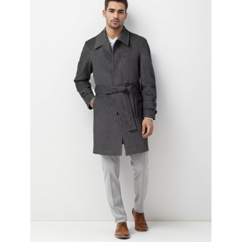 Herren Trenchcoat Eleganter Klassiker Wasserabweisend