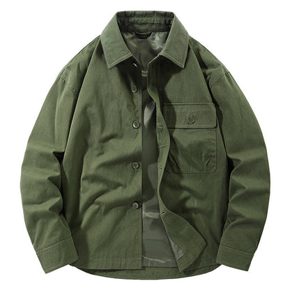 Herren Utility-Jacke Lässig mit Taschen Klassisch Schwarz - BerlinGlamour