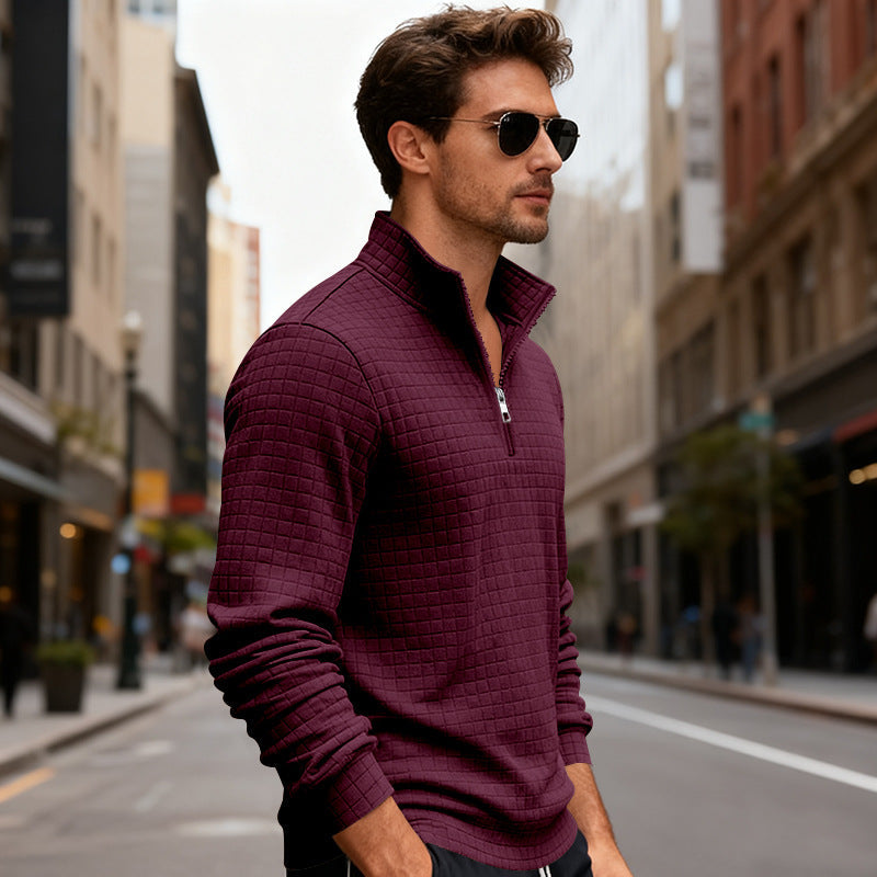 Sportlicher Herren Pullover Reißverschluss Modern