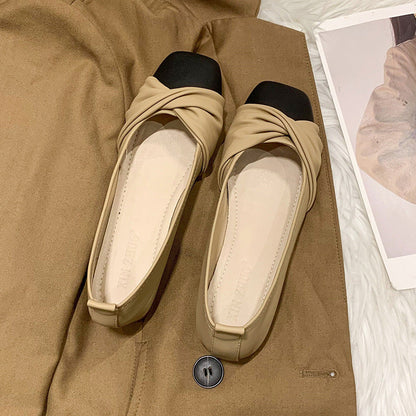 Elegante Damen Ballerinas Leder Schuhe Modern