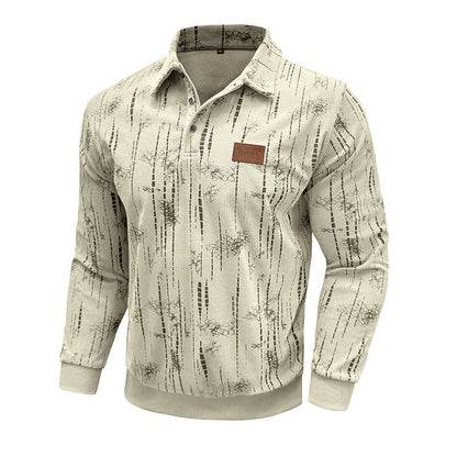 Lässiger Herren Pullover mit Knöpfkragen Modern