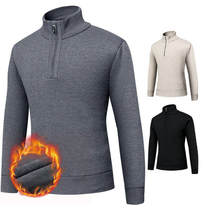 Herren Rollkragenpullover Kuschelig Warm Reißverschluss - BerlinGlamour