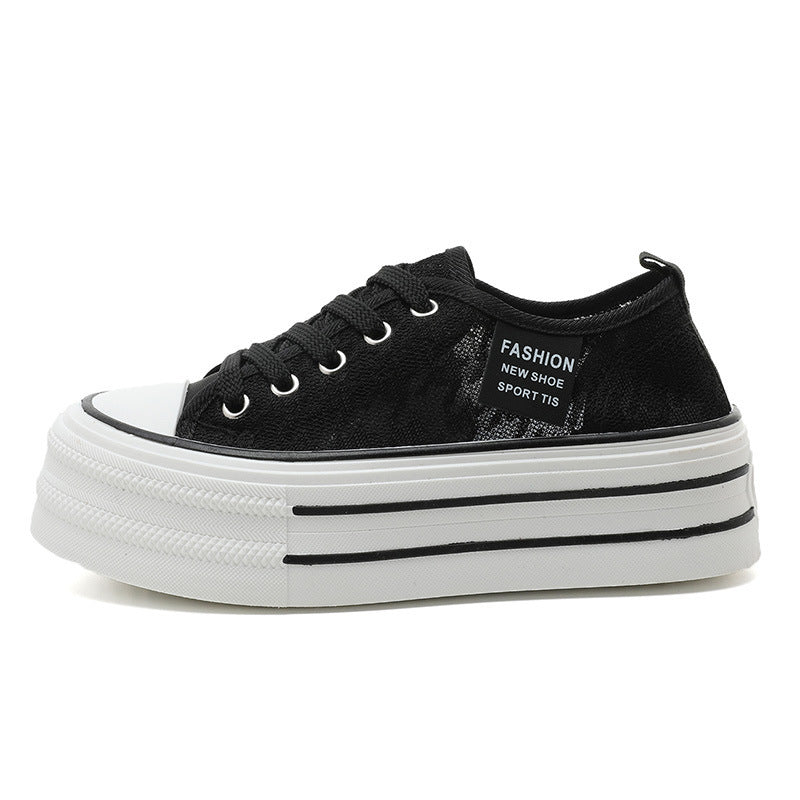 Damen Plateau Sneaker Hoch modisch Rutschfest